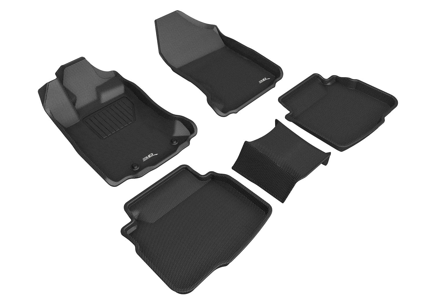 Custom Fit 3D MAXpider Kagu Floor Mat (Black) Compatible with Subaru Legacy/Outback 2020-2025 - Full Set