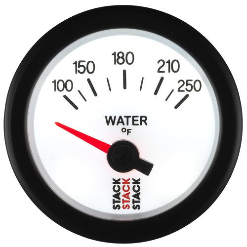 Auto Meter: Water Temp Gauge, Electric, 52Mm, Wht, 100-250ºf, 1/8" Nptf