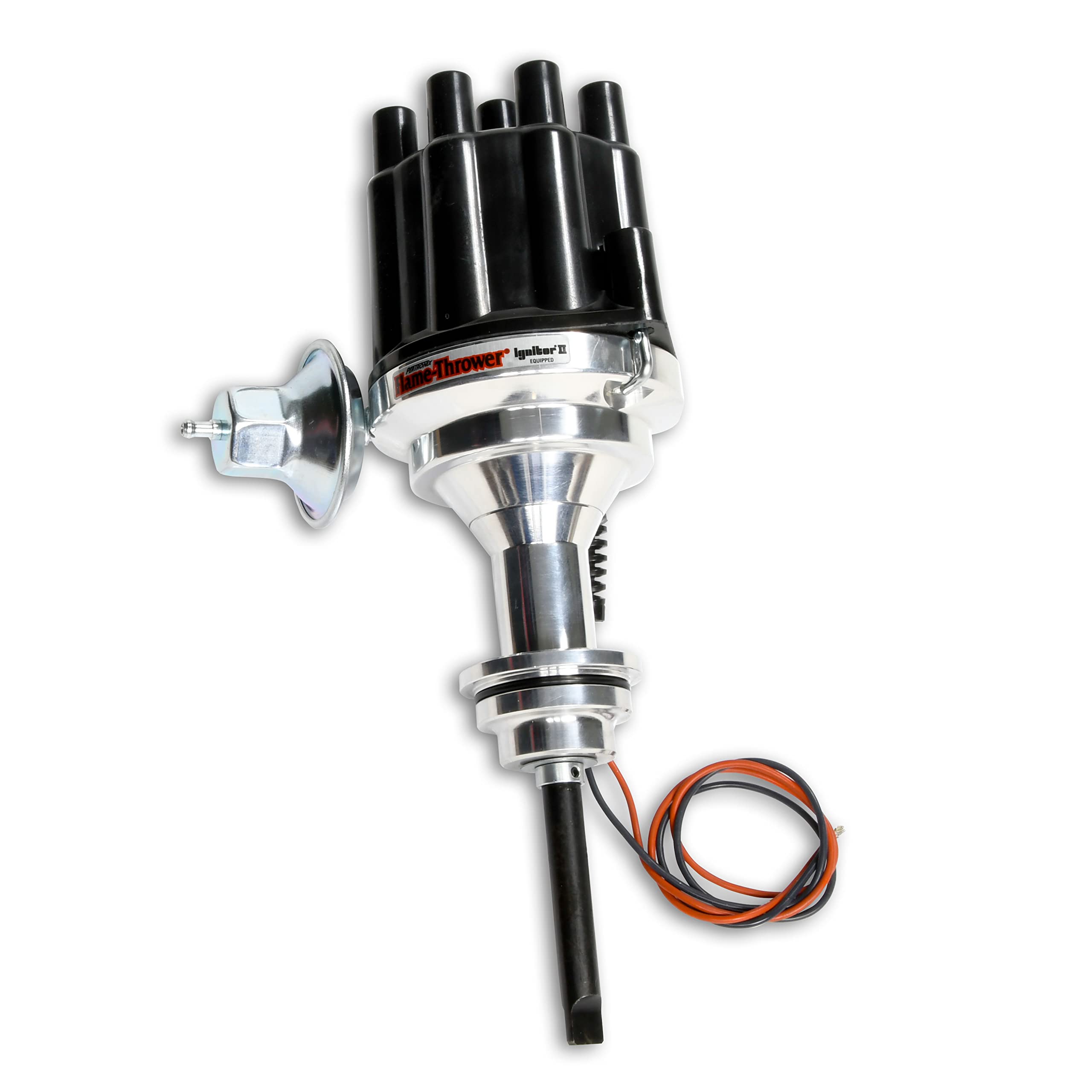 Pertronix Flame-Thrower D145700 Billet Distributor for Chrysler Hemi 331 and 354; Black Cap