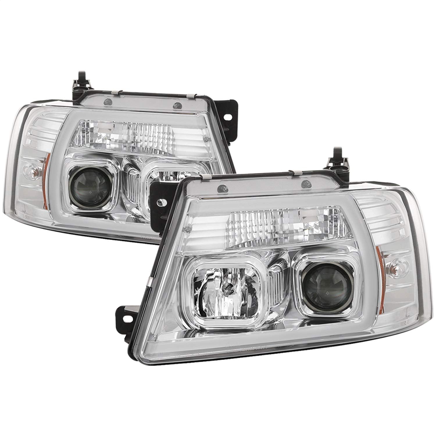 Ford F150 04-08 Spyder 5084637 Projector Headlights Light Bar - Chrome