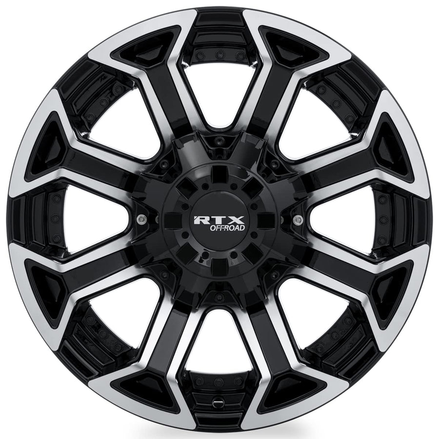 083004 RTX® (Offroad), Peak (8 Spks.), Gloss Black Machined, 20x10 8x170 ET-18 CB87.1