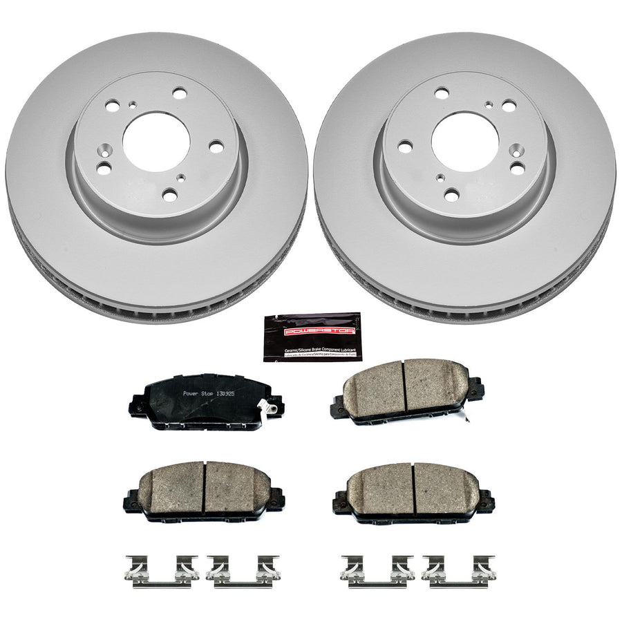 Power Stop Front CRK6515 Z17 Evolution Geomet Coated Brake Kit For Honda Accord 2013-2022 [Model Specific]