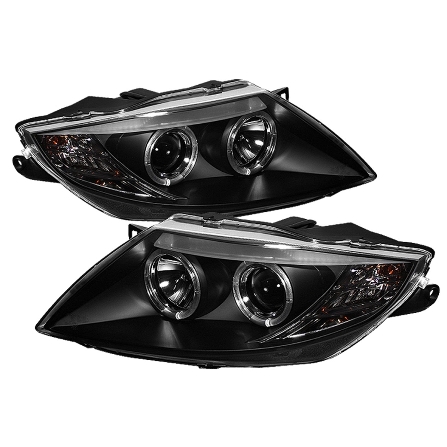BMW Z4 03-08 Spyder 5029676 Projector Headlights - Xenon/HID Model Only (Not Compatible With Halogen Model) (Delete Stock HID Unit)- LED Halo - Black - High H1 (Included) - Low H7 (Not Included)