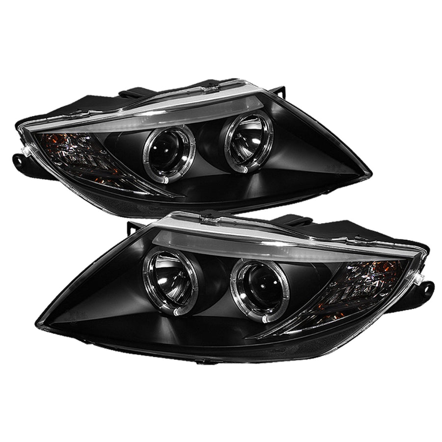 BMW Z4 03-08 Spyder 5029676 Projector Headlights - Xenon/HID Model Only (Not Compatible With Halogen Model) (Delete Stock HID Unit)- LED Halo - Black - High H1 (Included) - Low H7 (Not Included)