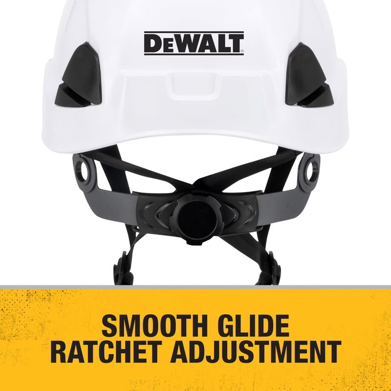 Type II DEWALT DPG22V White Class C 4-Point Ratcheting Vented Safety Helmet