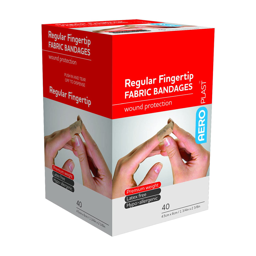 Aero Healthcare AEROPLAST Fabric Fingertip Bandages AFP430 40/Box, Pack of 1