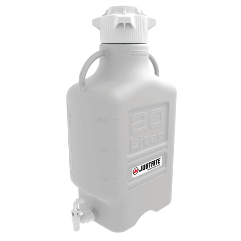 HDPE Justrite Carboy with Spigot, 20L, 120mm Cap