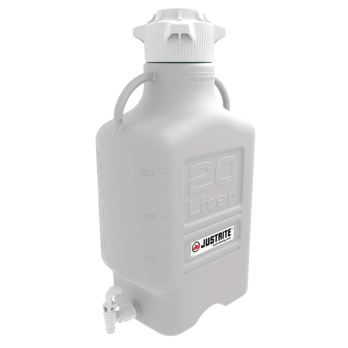 HDPE Justrite Carboy with Spigot, 20L, 120mm Cap