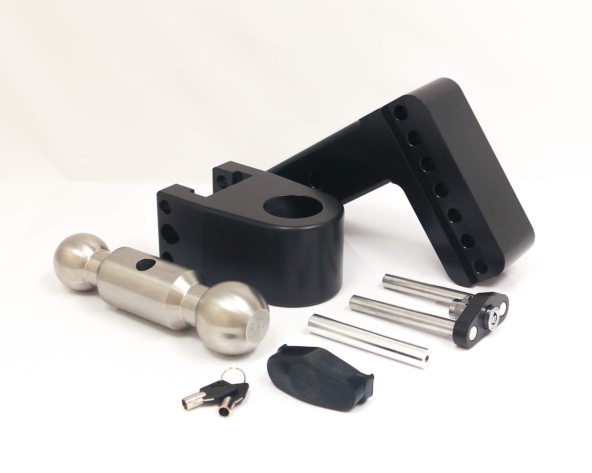 Drop Hitch Receiver Weigh Safe LTB4-2.5-CER-BLA: 2.5 Inches Adjustable