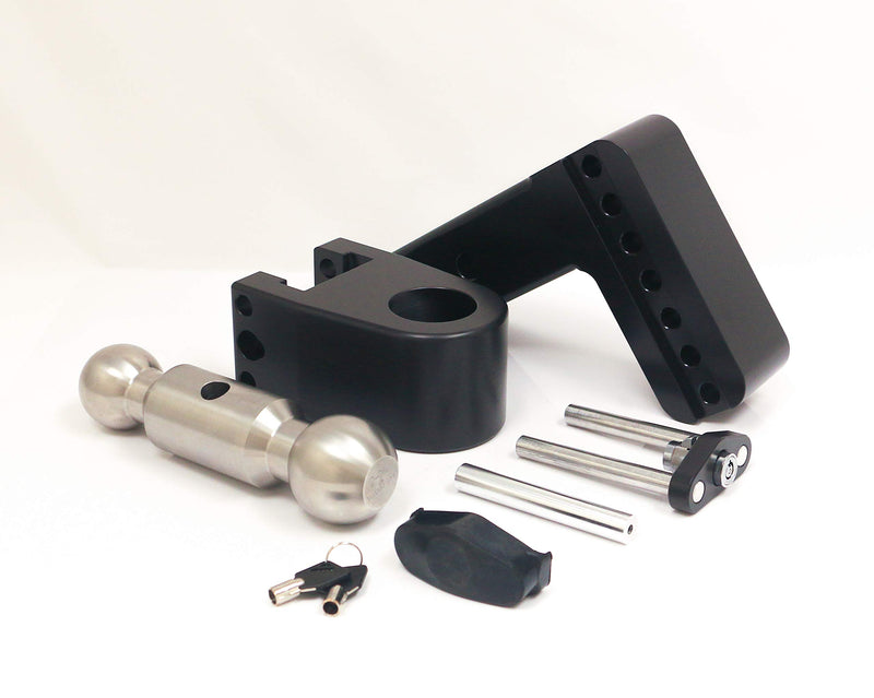 Drop Hitch Receiver Weigh Safe LTB4-2.5-CER-BLA: 2.5 Inches Adjustable