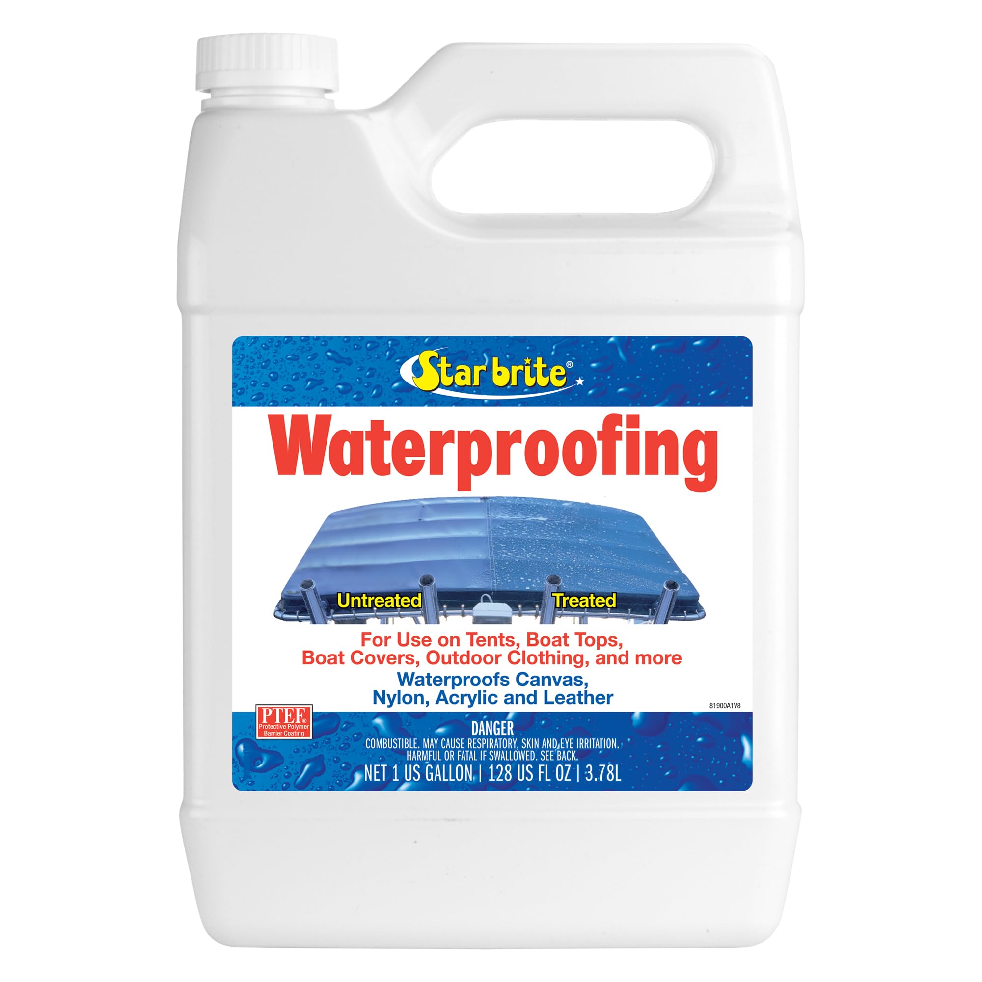 Fabric Waterproofer STAR BRITE 081900X with Stain Repellent and UV Protection - 1 Gallon