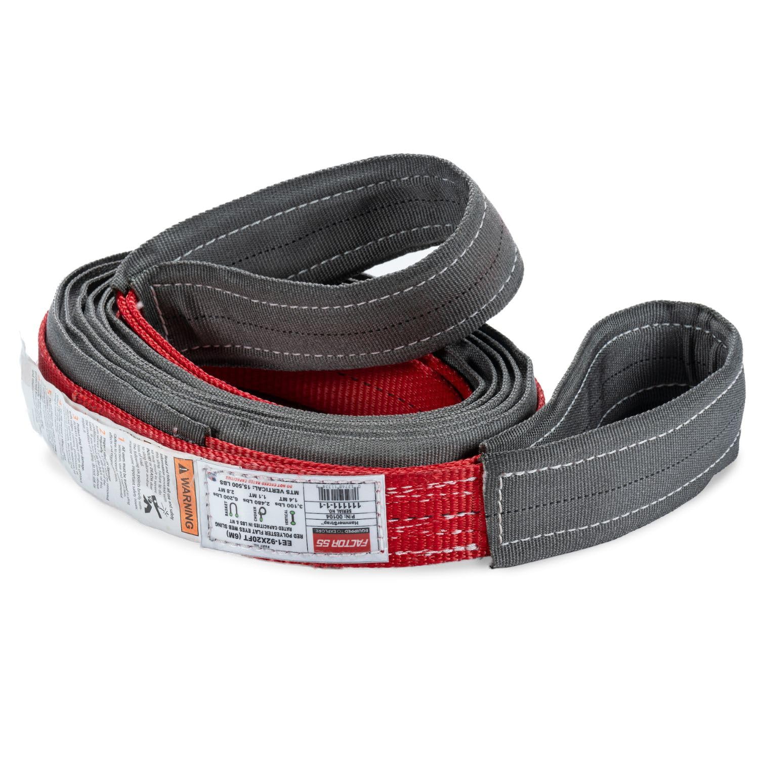 Hammerstrap Factor 55 PN 00104 2 in x 20 ft Ideal for recoveries in challenging Terrain and Offroad Racing.