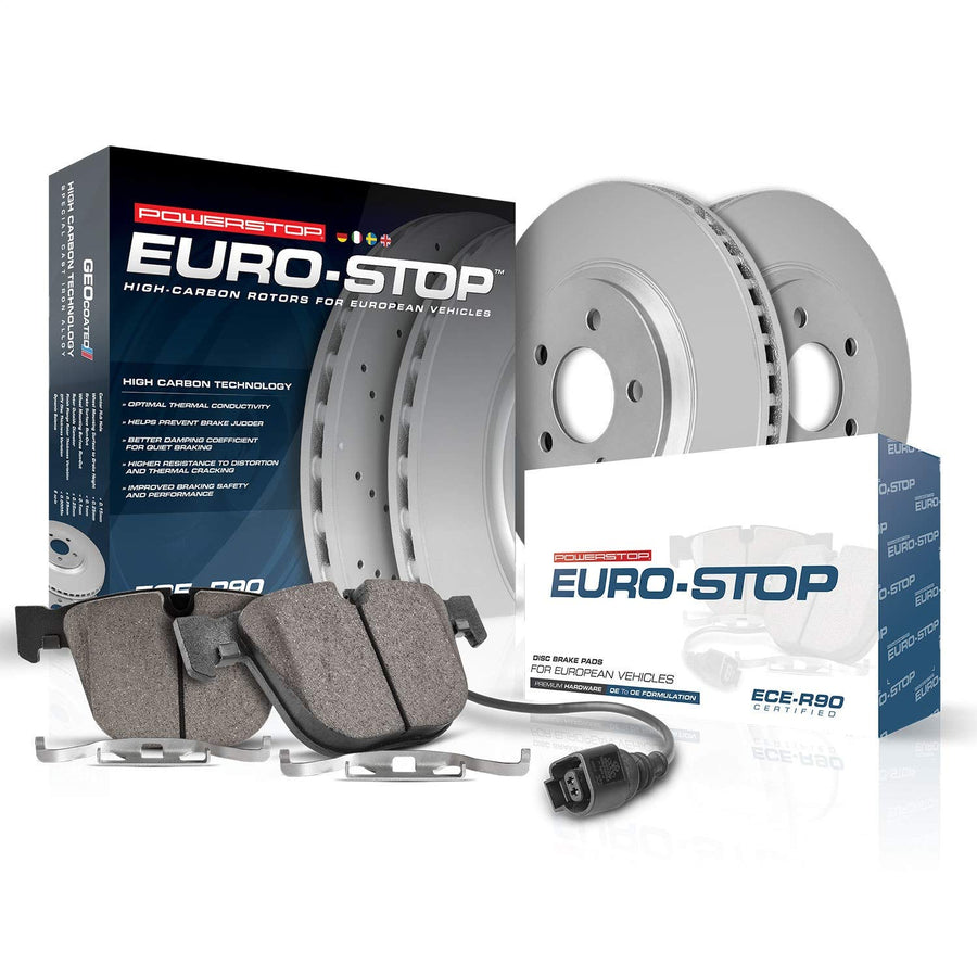 Euro-Stop Power Stop ESK8047 Certified Rear Brake Kit For Mercedes-Benz C300 2015-2021