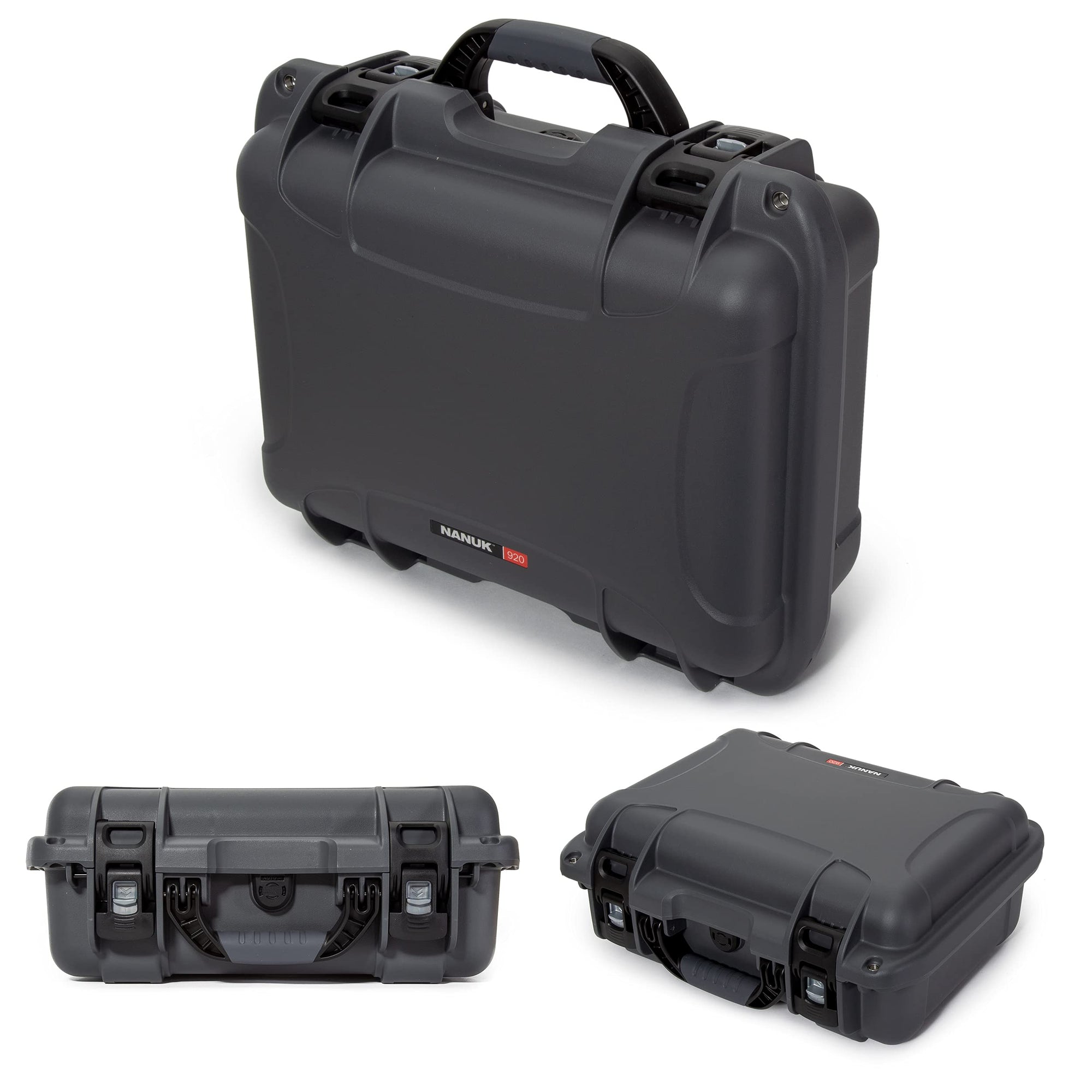 Nanuk 920 Medium Series Lightweight NK-7 Resin Waterproof Protective Case with Padded Dividers, Graphite