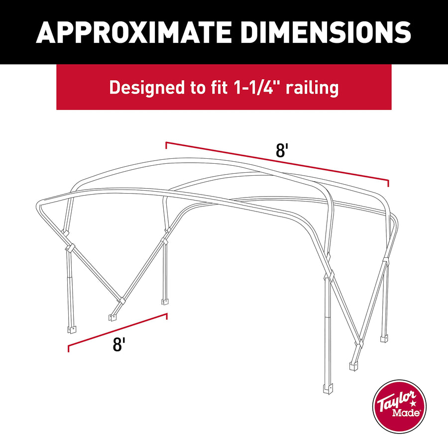 Bimini Kit TAYLOR MADE PRODUCTS - 8'W x 8'L (Green)