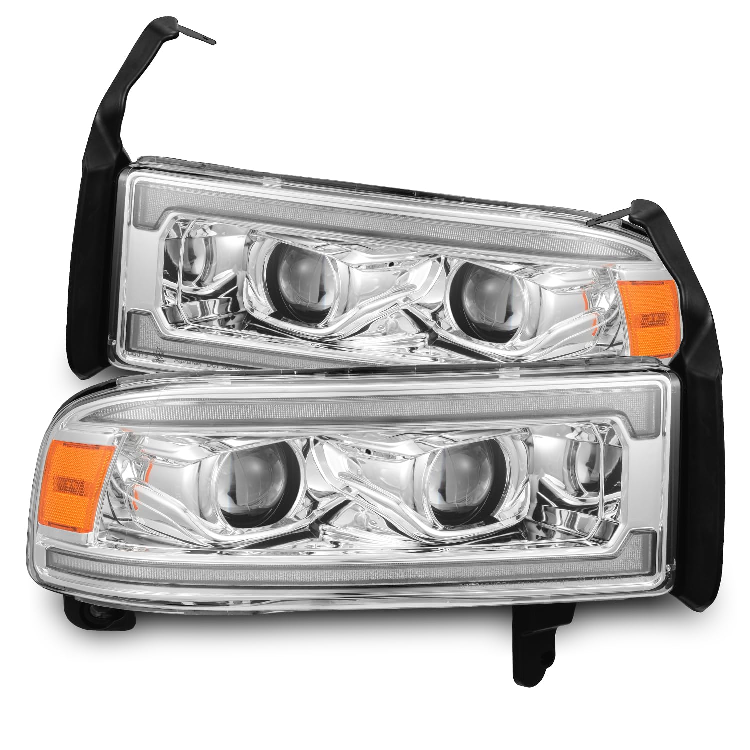 LUXX-Series AlphaRex LED Headlights Chrome 94-01 Ram 1500/94-02 Ram 2500/3500