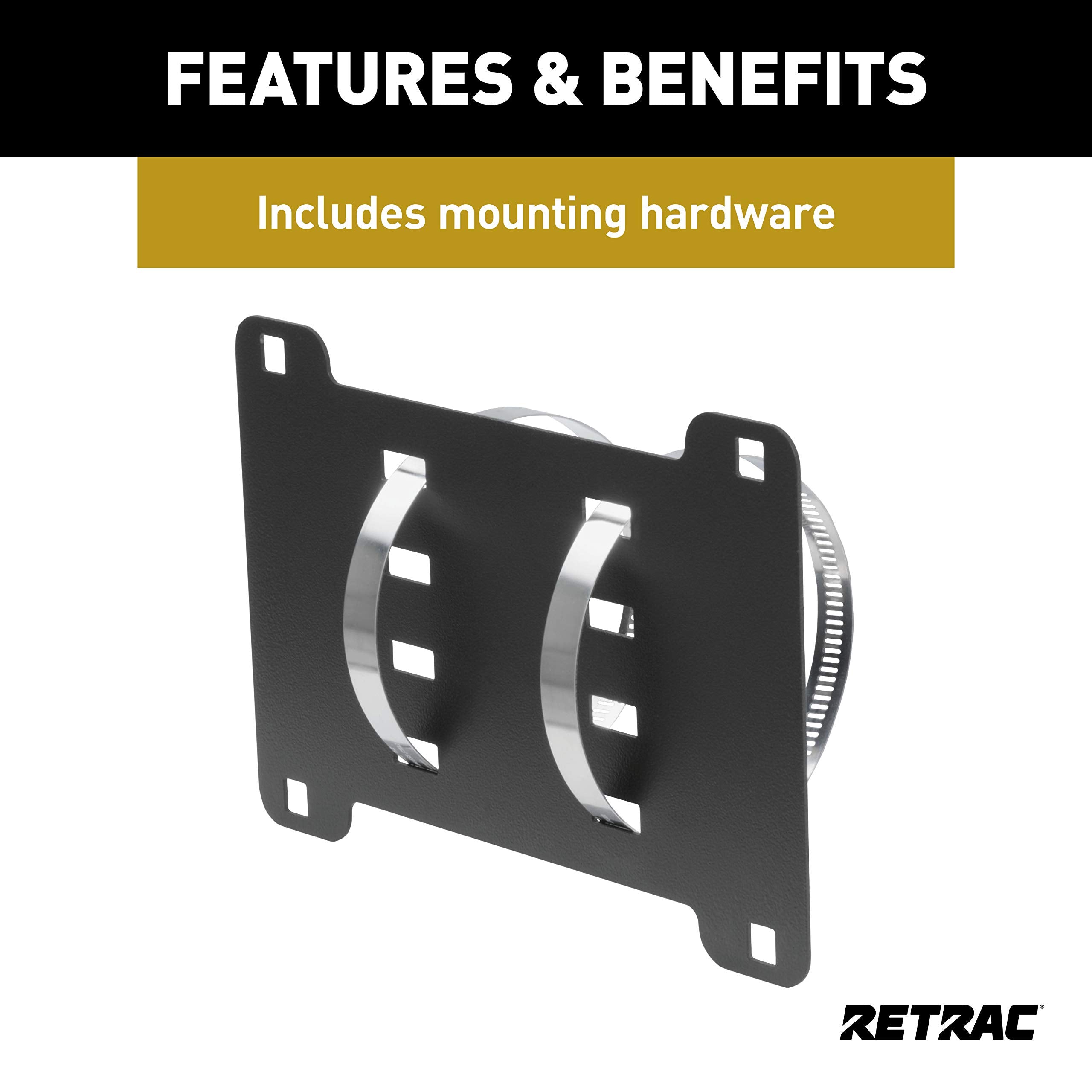 3-Inch RETRAC Grille Guard License Plate Bracket