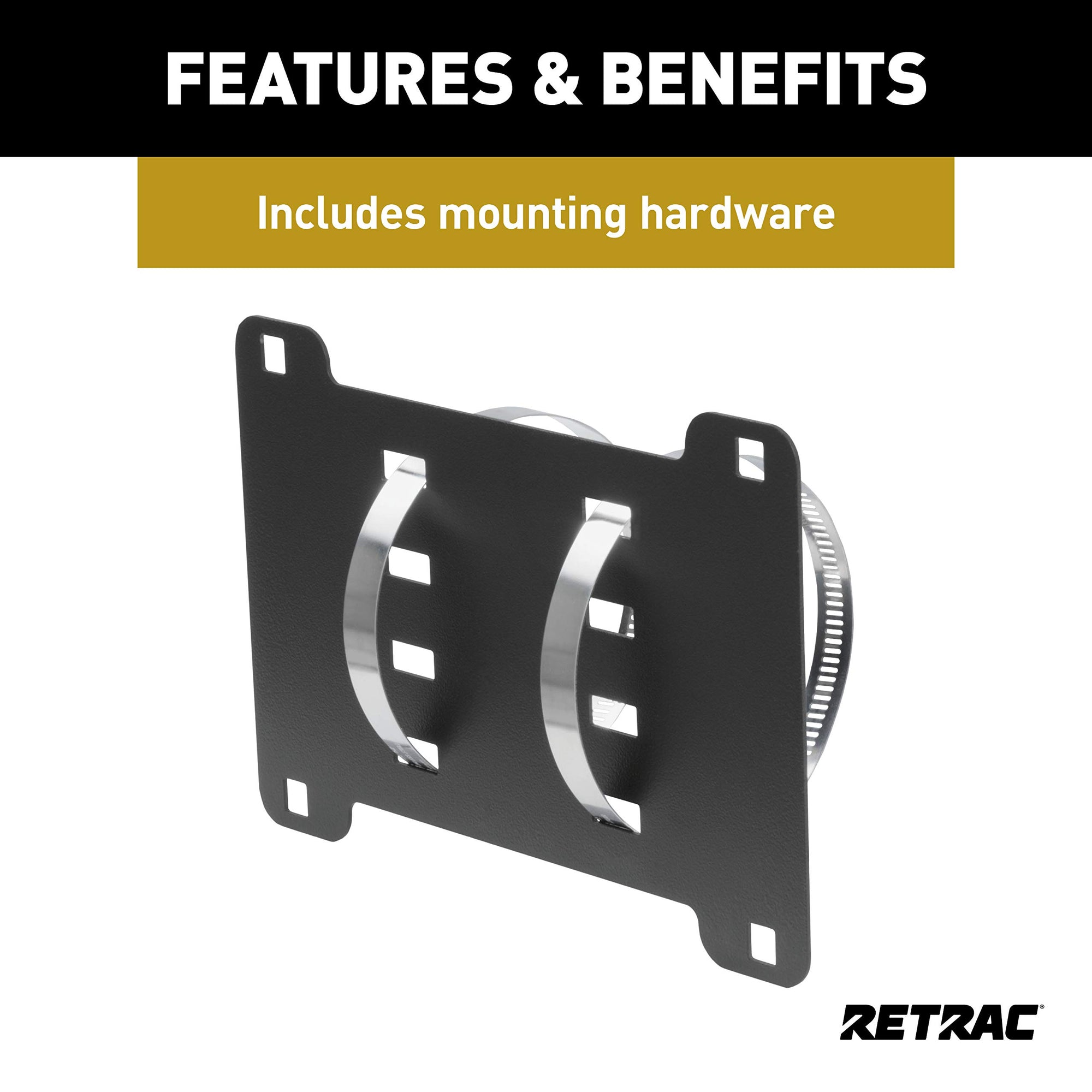 3-Inch RETRAC Grille Guard License Plate Bracket