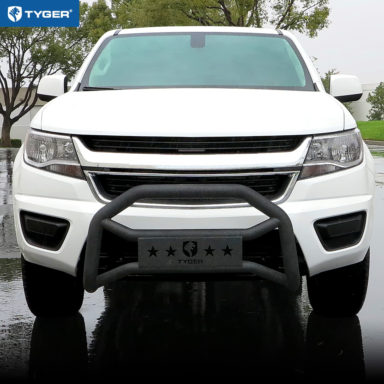 Tyger Auto TG-GD6C60148 Compatible Front Bumper Guard with 2015-2022 Chevy Colorado/GMC Canyon | Textured Black | Light Mount | Bull Bar
