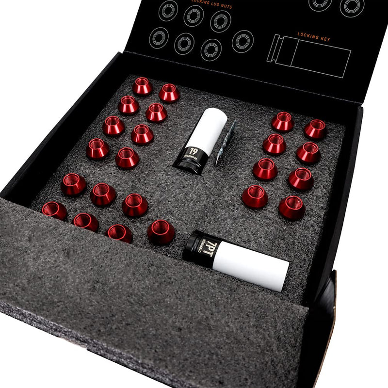 Mishimoto Locking Aluminum Lug Nuts 1/2 X 20, 23pc Set, Red