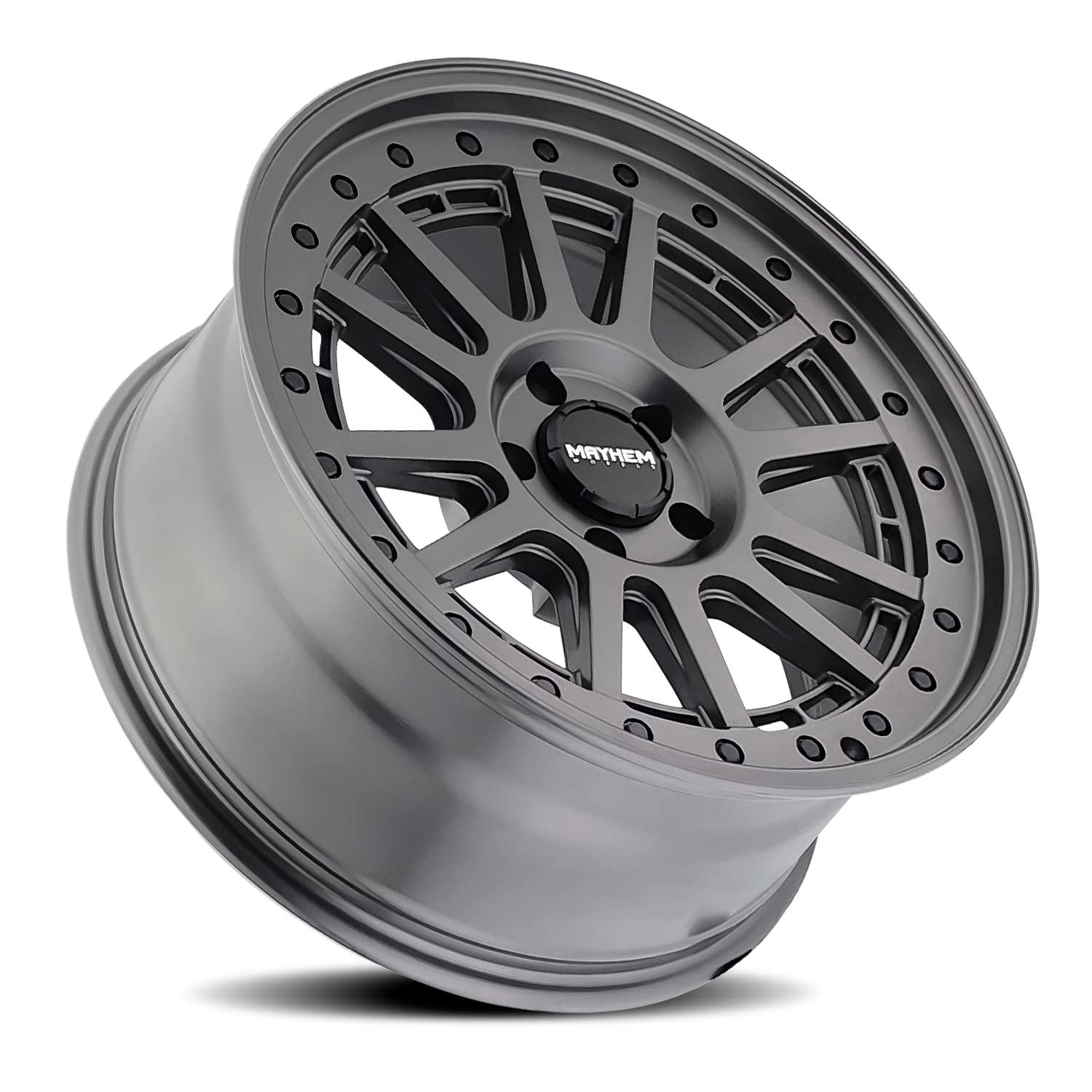 Compass Mayhem 8305 Matte Gunmetal w/Black Bolts Wheel (17 x 9. inches /6 x 139 mm, -6 mm Offset)
