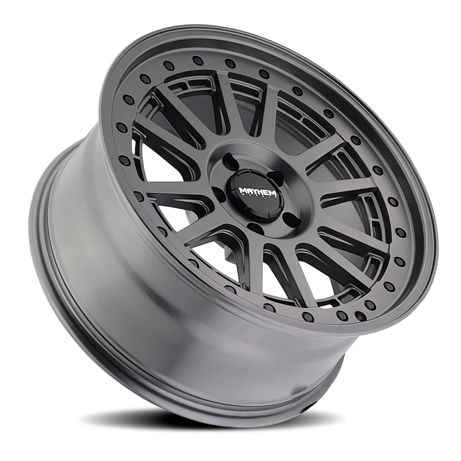Compass Mayhem 8305 Matte Gunmetal w/Black Bolts Wheel (17 x 9. inches /6 x 139 mm, -6 mm Offset)