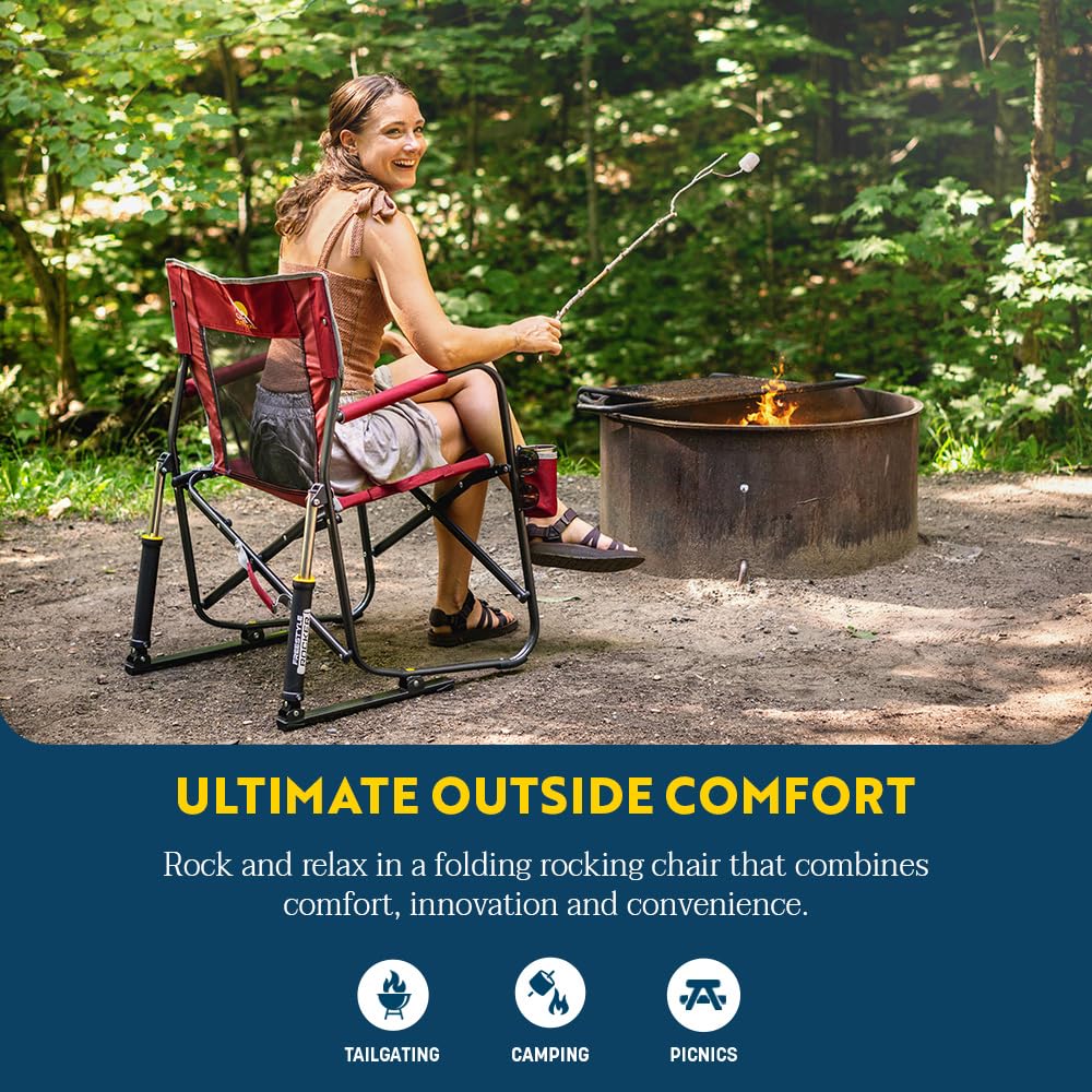 GCI Outdoor Rocking Chair Freestyle Rocker Outdoor with Beverage Holder