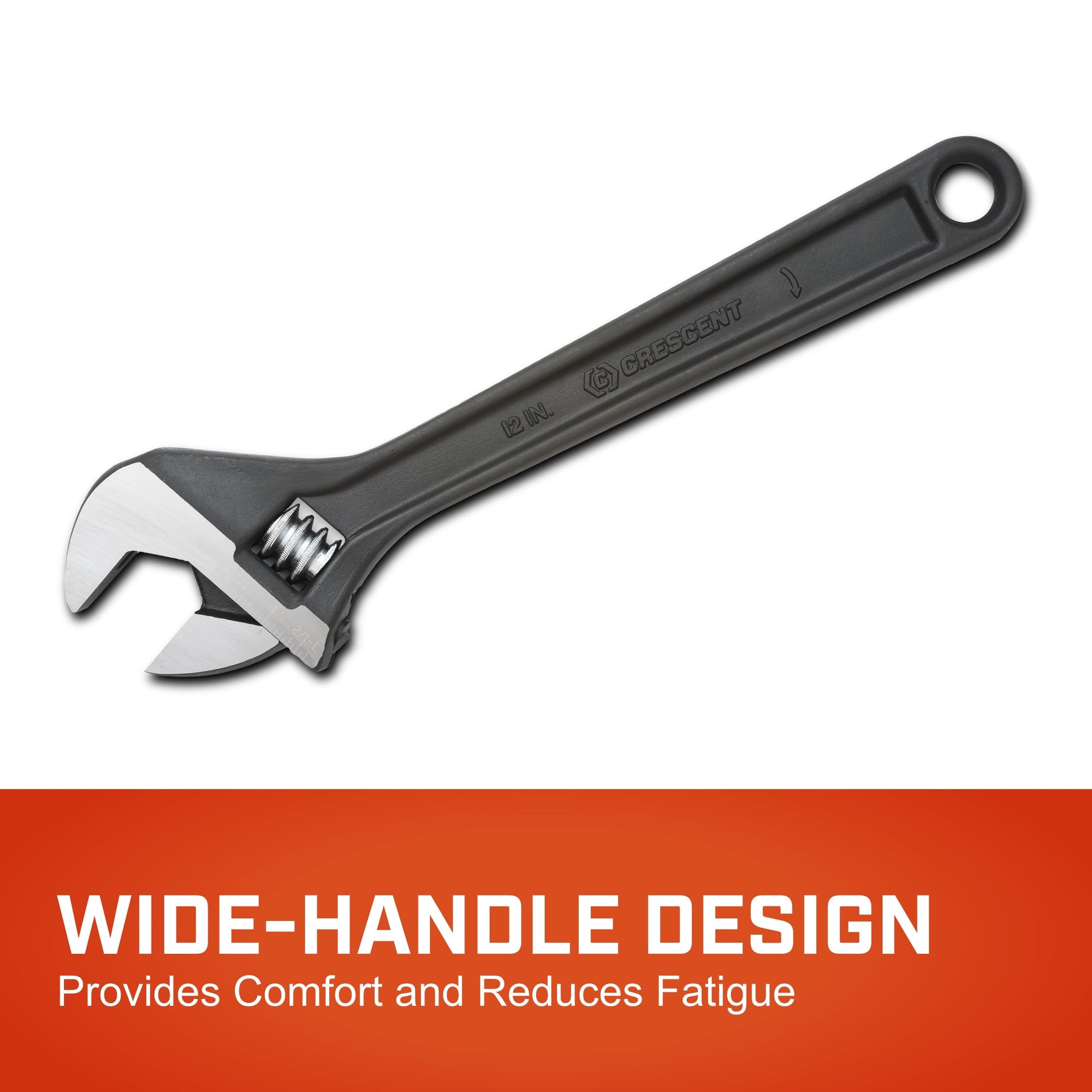 12" Adjustable Crescent Black Oxide Wrench, Boxed - AT212BK