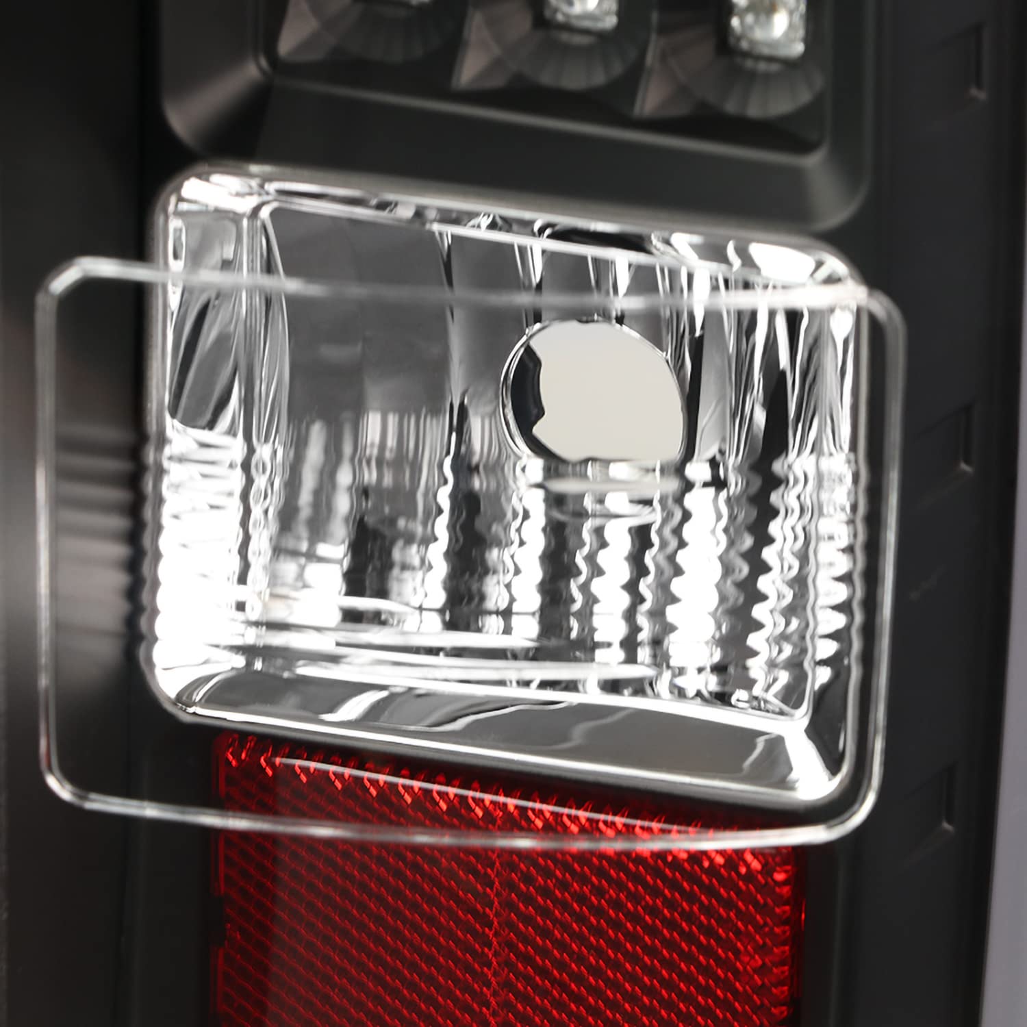Black LED Bar Tail Lights SPEC-D TUNING Compatible with 2014-2018 GMC Sierra 1500, 2014-2018 GMC Sierra 2500HD, 2014-2018 GMC Sierra 3500HD, Left + Right Pair Assembly
