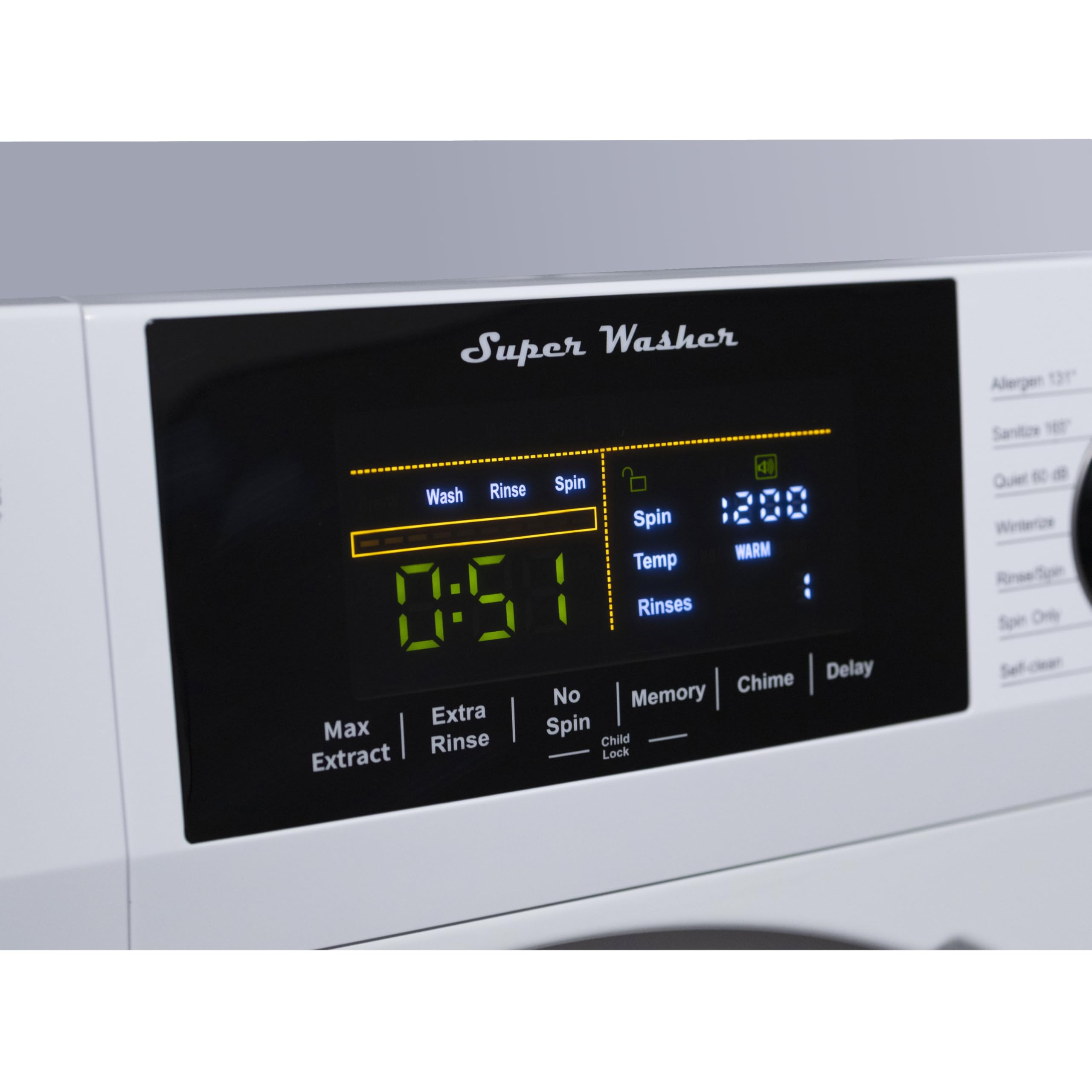 Equator 1.9cf/18lbs Super Washer Winterize1400RPM White 110V