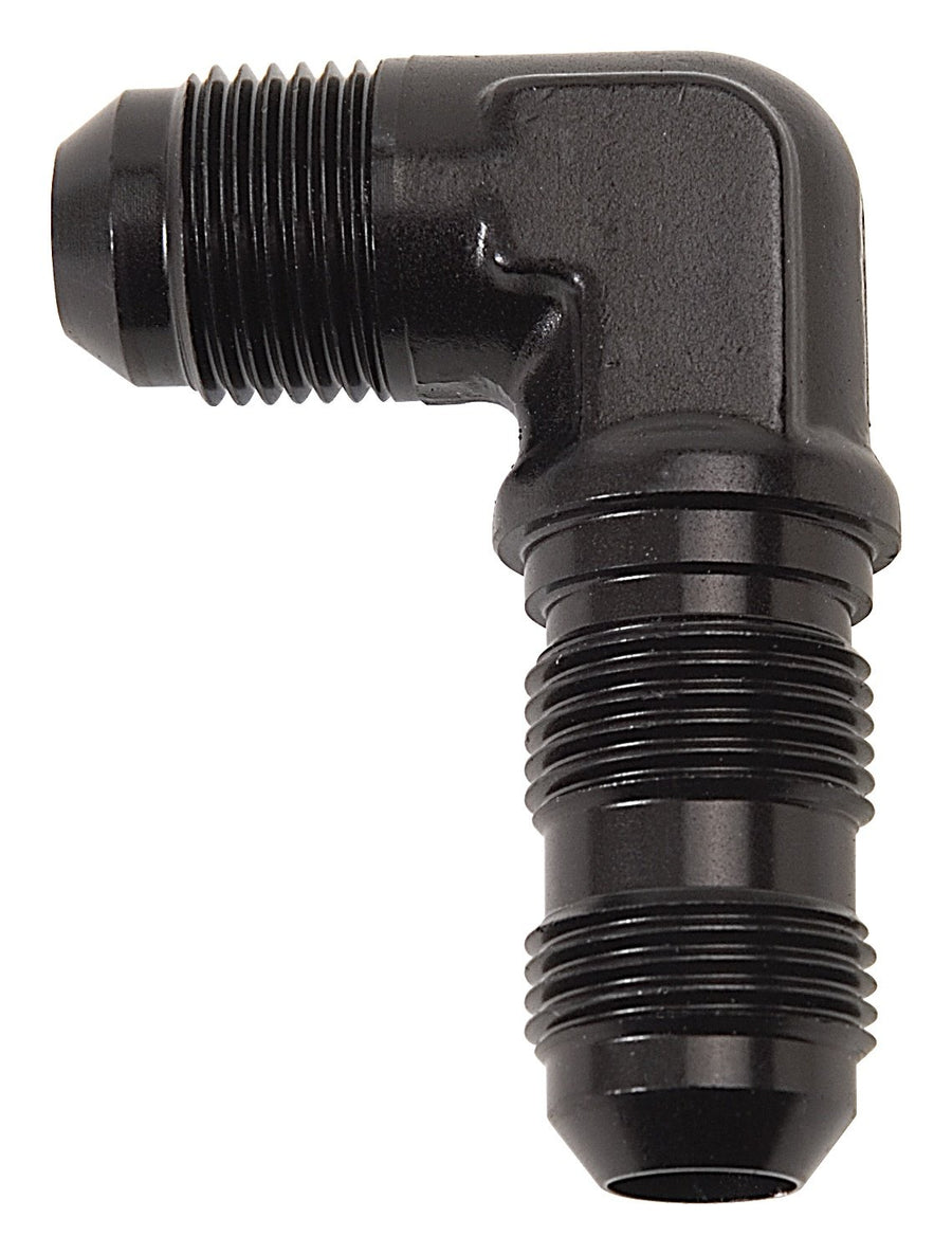 Edelbrock Russell 661263 Black -8 AN 90 Degree Flare Bulkhead