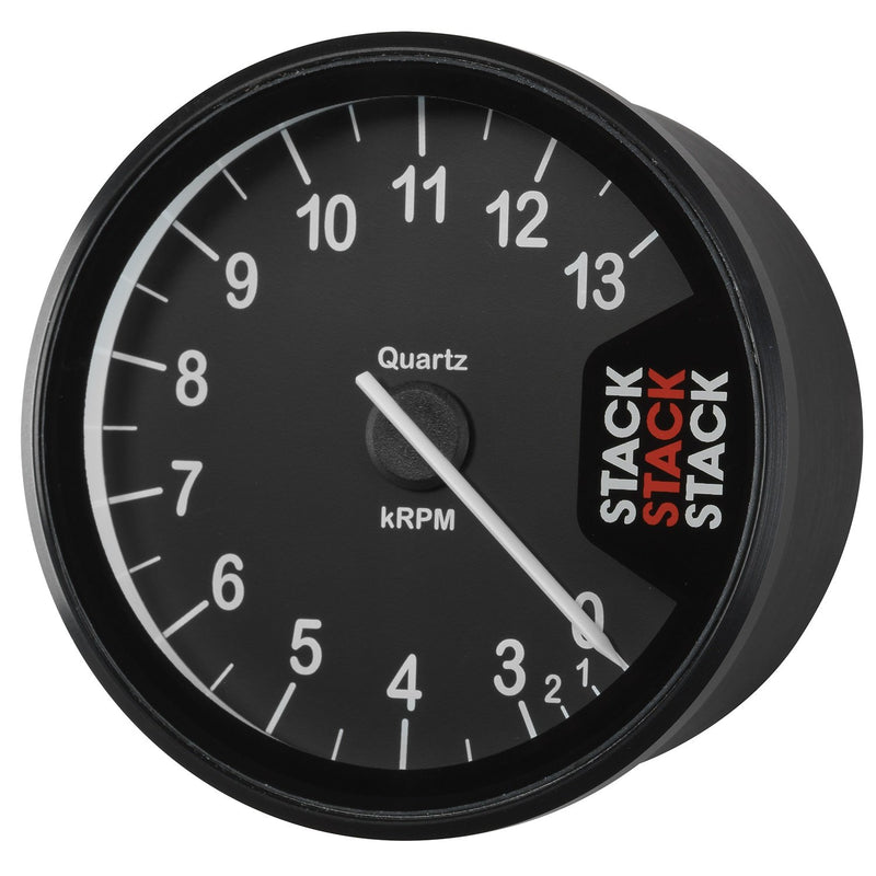 Autometer Clubman Stack Tachometer 80mm 0-3-13K RPM - Black