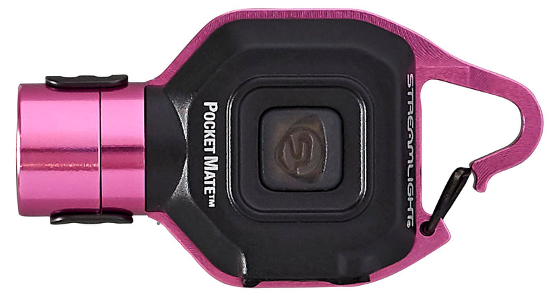 Pocket Mate Streamlight 73303 325-Lumen Keychain/Clip-on USB Rechargeable Flashlight, Pink