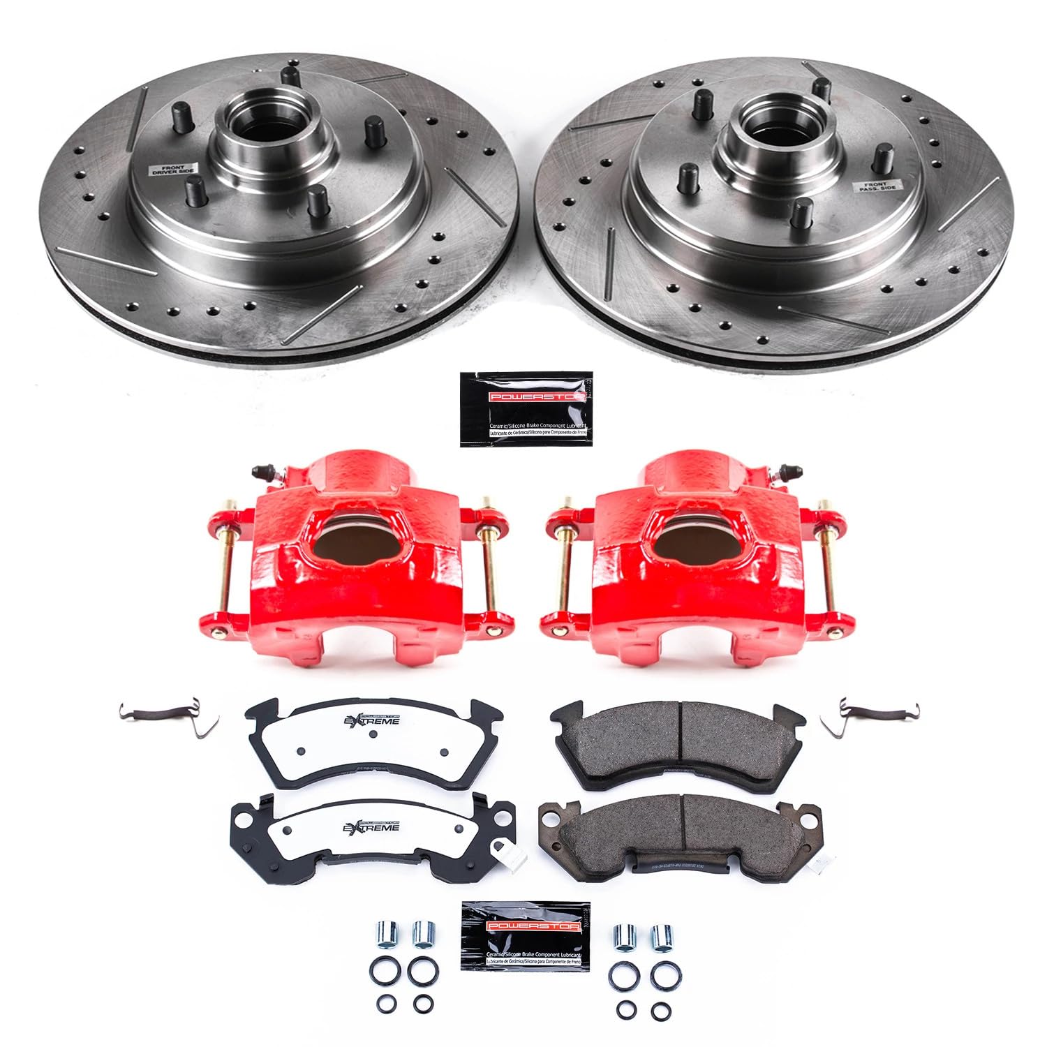 Power Stop KC2937-26 Z26 Street Warrior Front Brake Kit For Chevrolet Impala 1994-1996 [Vehicle Specific]