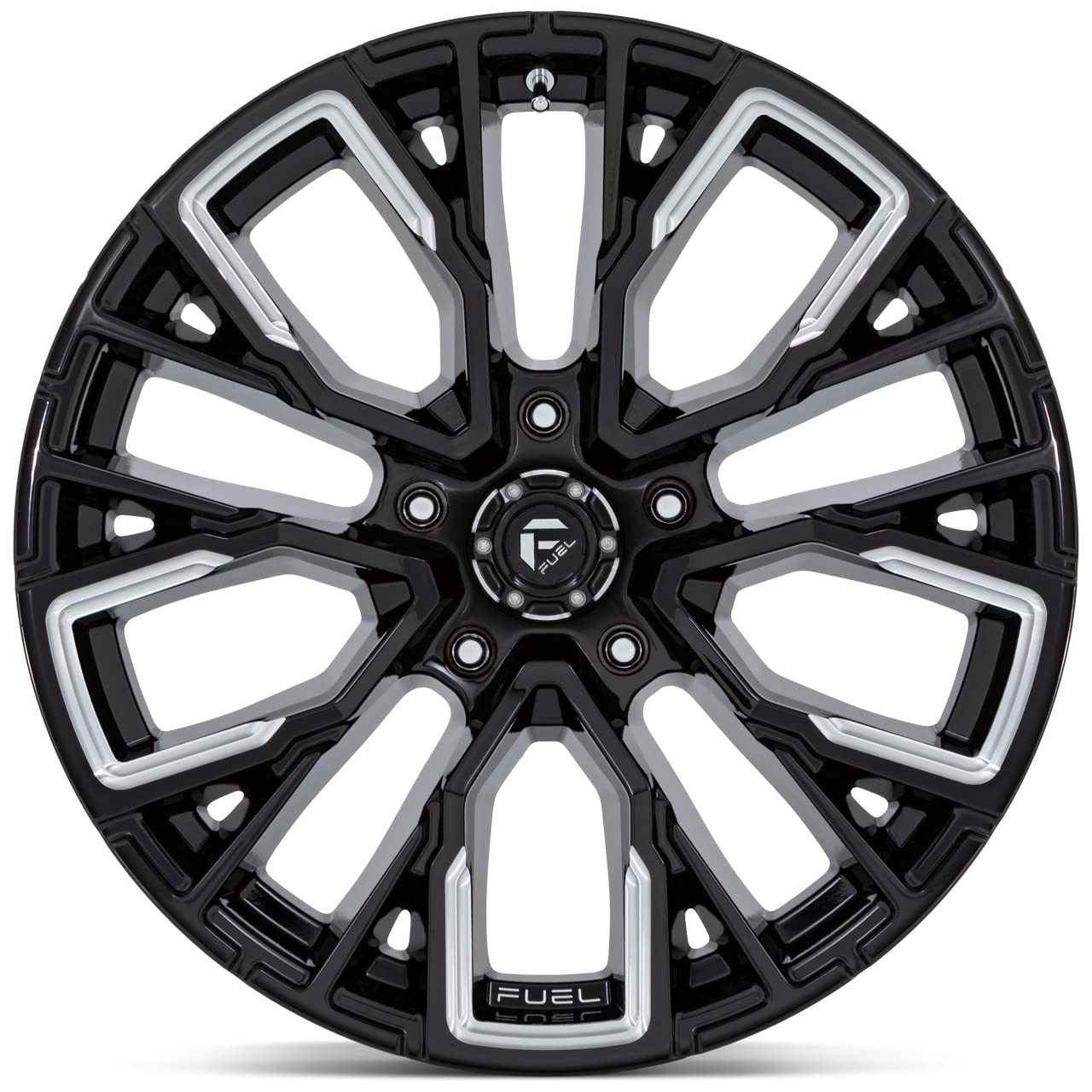 D849 FUEL OFF-ROAD REBAR 22X12, 5X5.5, 4.77, 44mm GLOSS BLACK MILLED - D8492220B447