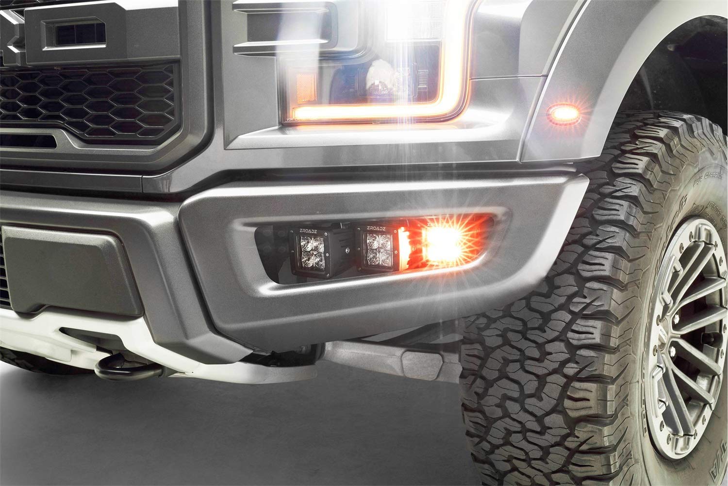 ZROADZ Front Bumper Z325672-KIT Fog LED Kit Fits 17-21 F-150