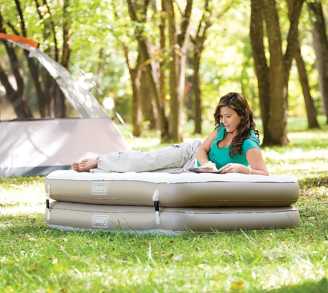 Coleman Single-High EasyStay Plus 4-in-1 Convertible Twin Air Mattress, Ideal for Camping and Home Use