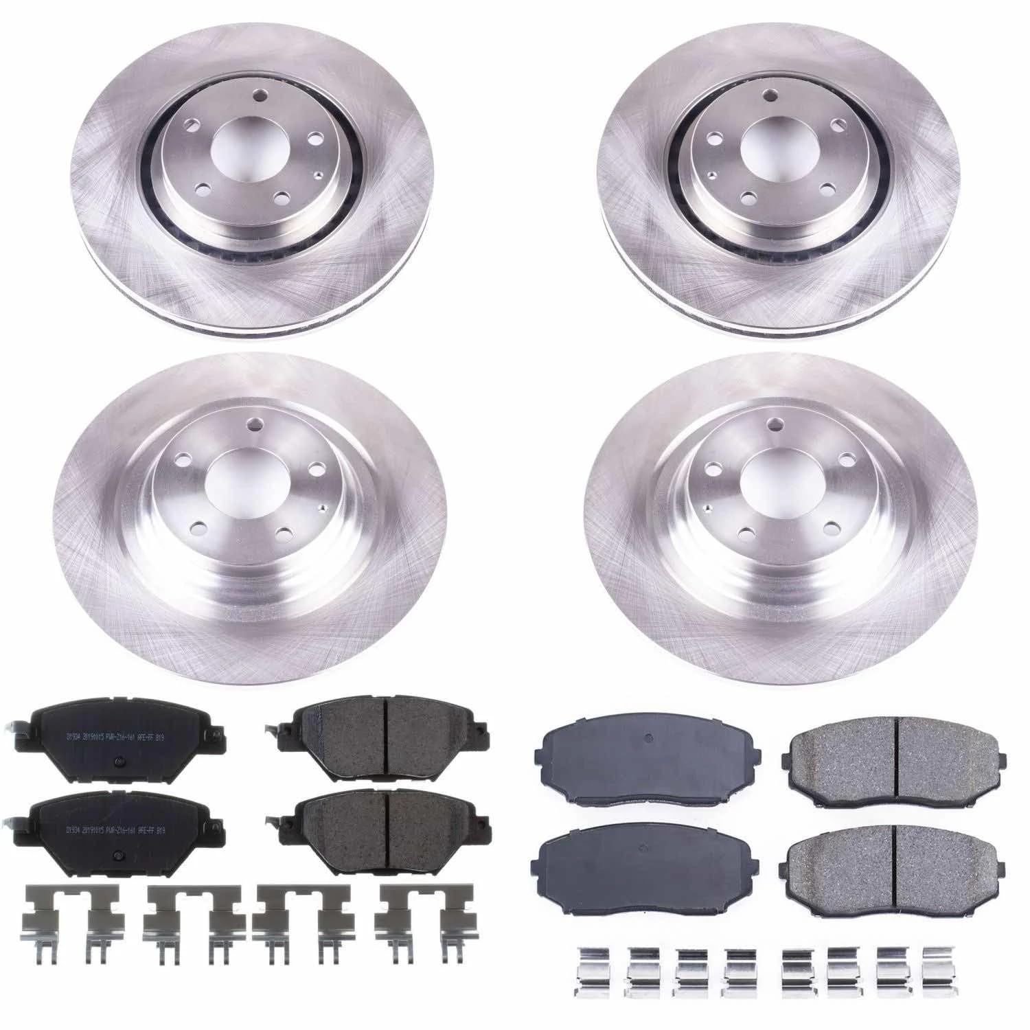 Power Stop KOE7610 Front and Rear Replacement Brake Kit-OE Brake Rotors & Ceramic Brake Pads For Mazda CX-9 2016-2023 [Model Specific]