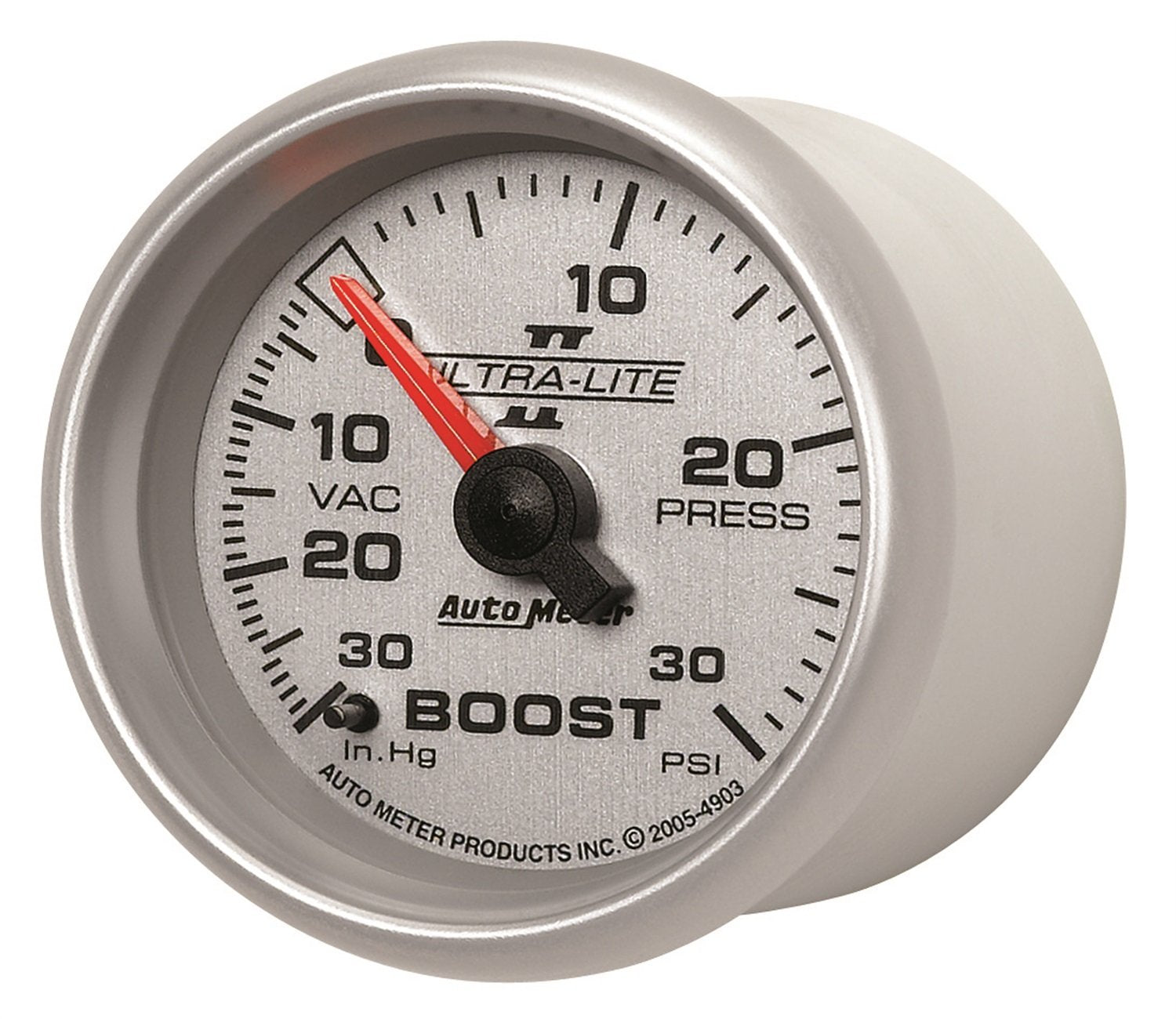 Auto Meter Ultra-Lite II 2-1/16" 30 in. Hg/30 PSI Mechanical Vacuum/Boost Gauge 4903