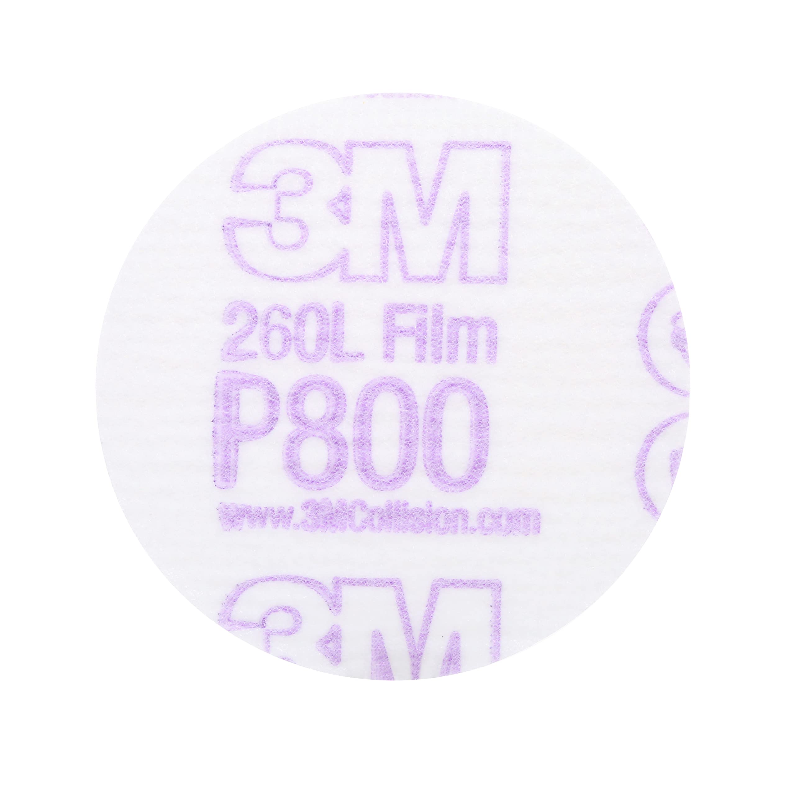 3M Hookit Finishing Film Abrasive Disc P800, 00910, 3 in, 50 discs per carton, 260L