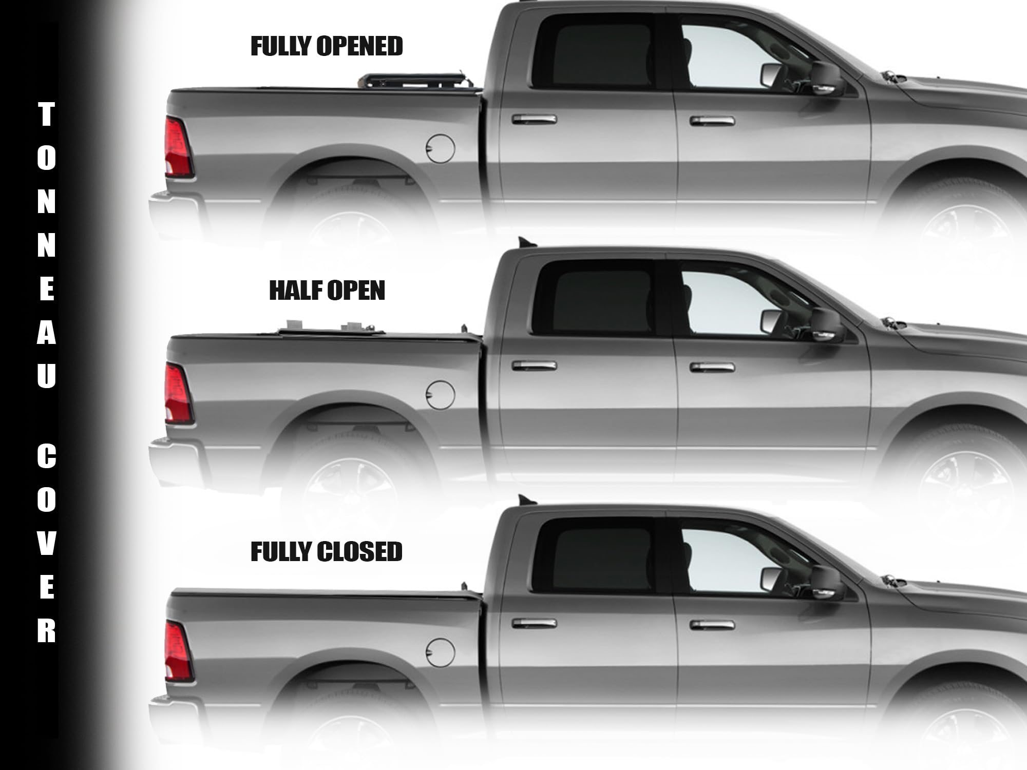 CoveRex Armordillo TFX Series Low Profile Hard Tri-Fold Truck Bed Tonneau Cover|Compatible with 2024-2025 Toyota Tacoma 5 Ft (60") Short Bed|8735558|Flush Mount|Truck Bed Cover