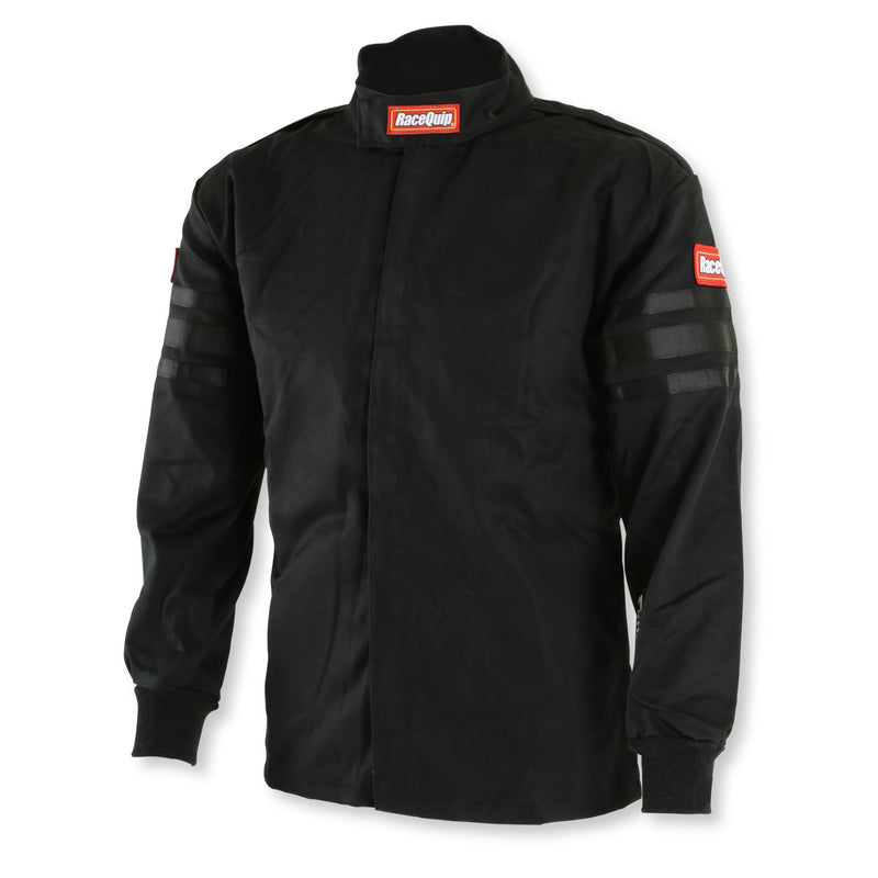 RaceQuip Fire Suit Jacket Racing Driver Single Layer SFI 3.2A/ 1 Black Junior Large 1969995