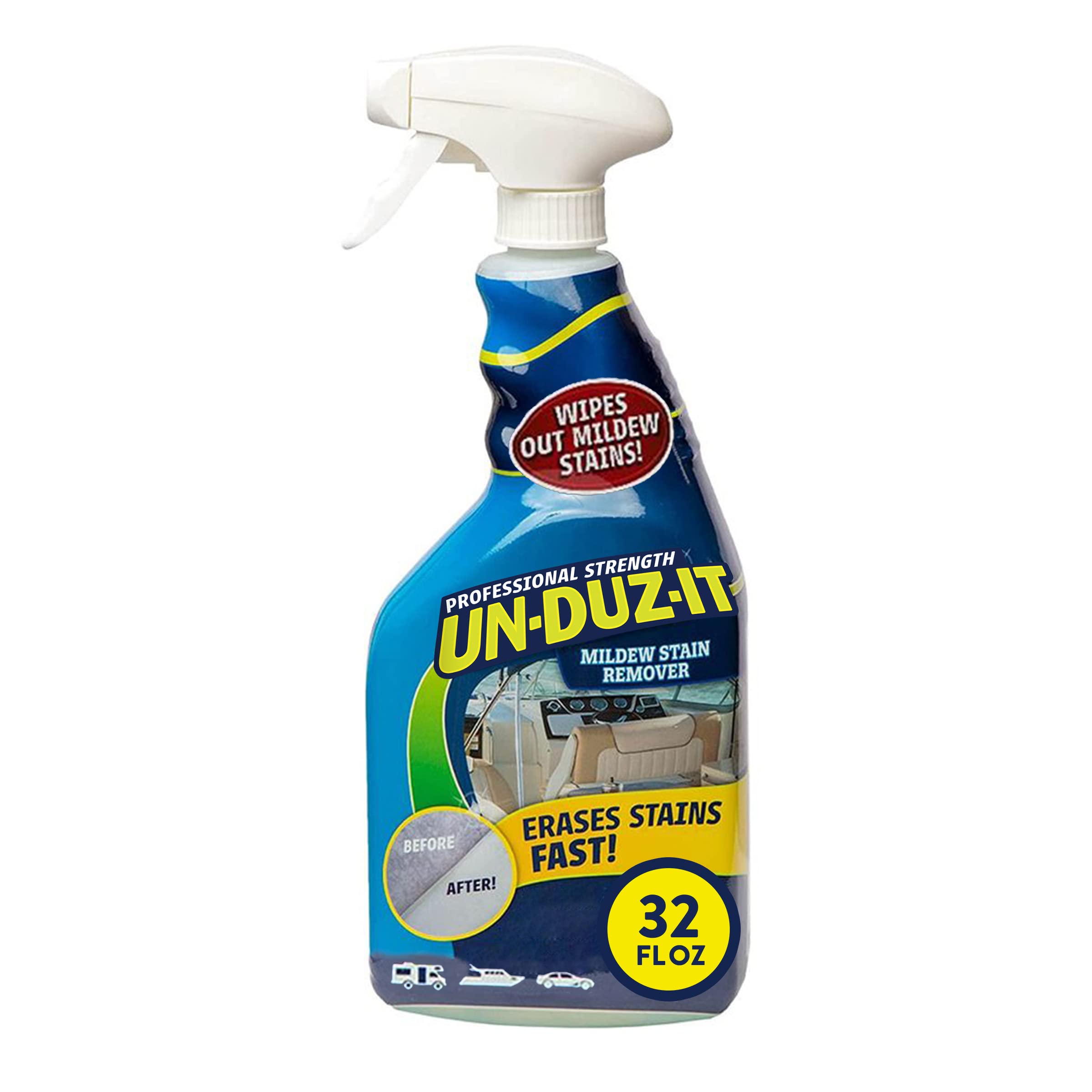 Stain Remover Spray UN-DUZ-IT, for Vinyl Seats, Awnings, and Canopies, 32 Fl Oz Spray Bottle