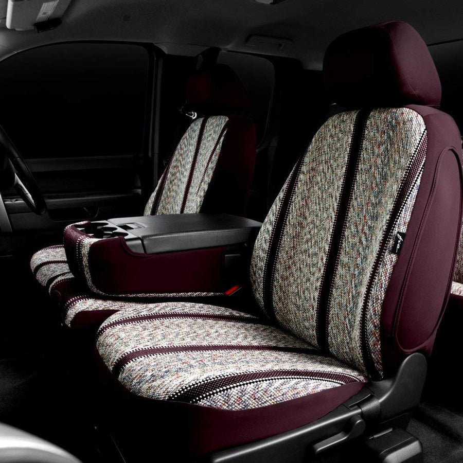 Fia Custom Fit Front Seat Cover TR49-15 WINE Split Seat 40/20/40 - Saddle Blanket, (Wine)