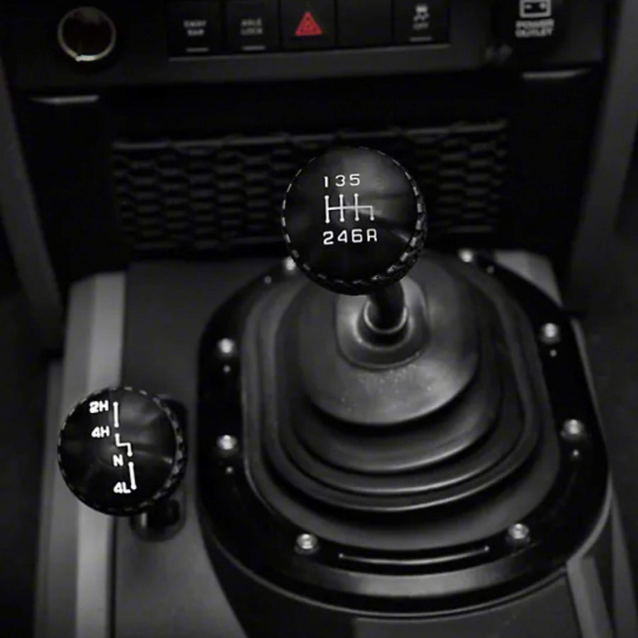 Shift Knob DV8 Offroad Replacement for 2011-2018 Jeep Wrangler JK | 6-Speed Manual Transmission Compatible | Billet Aluminum Construction | Rubber Tire Tread Grip
