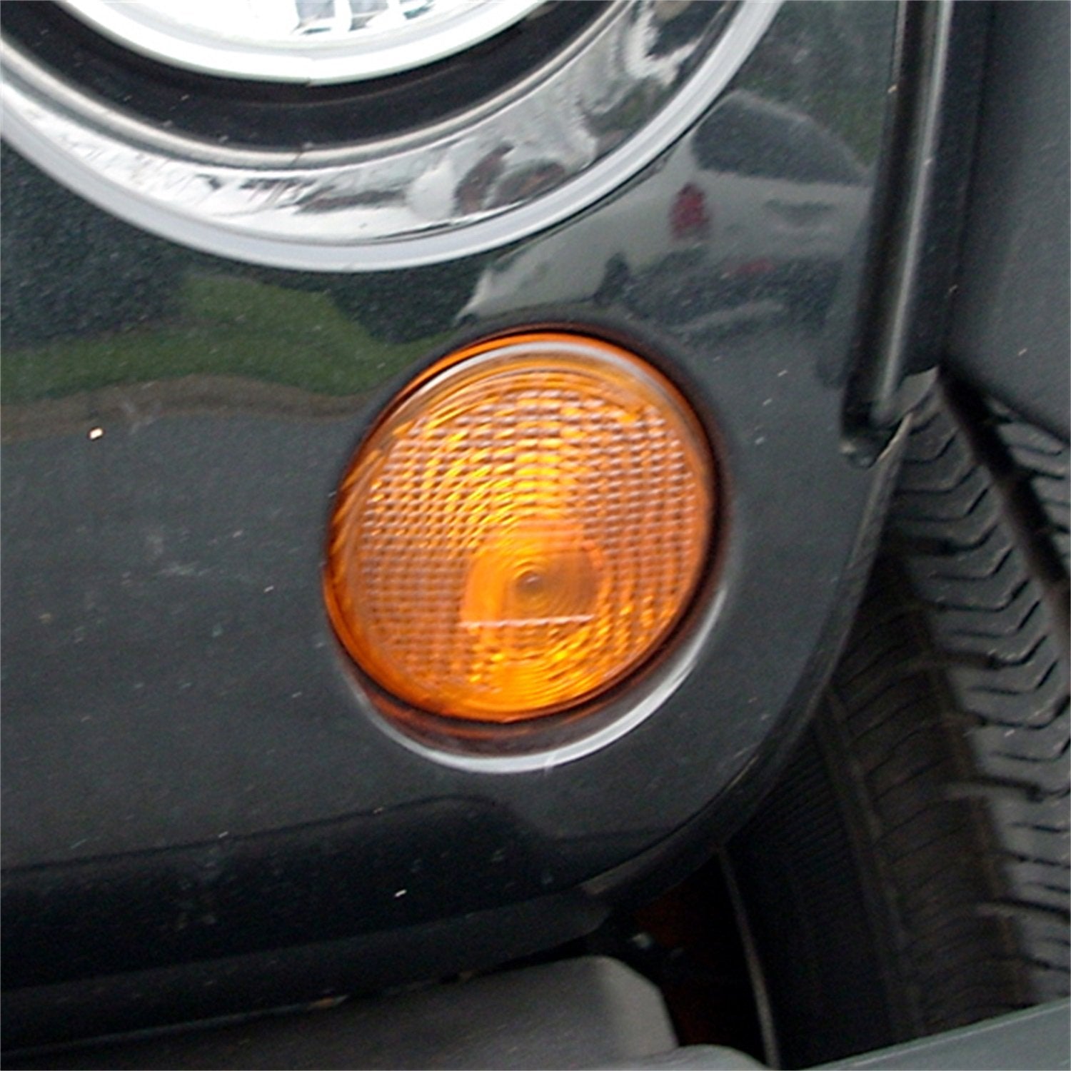 Omix-Ada 12405.25 | Omix Parking Light Assembly, Left Amber | OE Reference: 55077885AD | Fits 2007-2013 Jeep Wrangler JK
