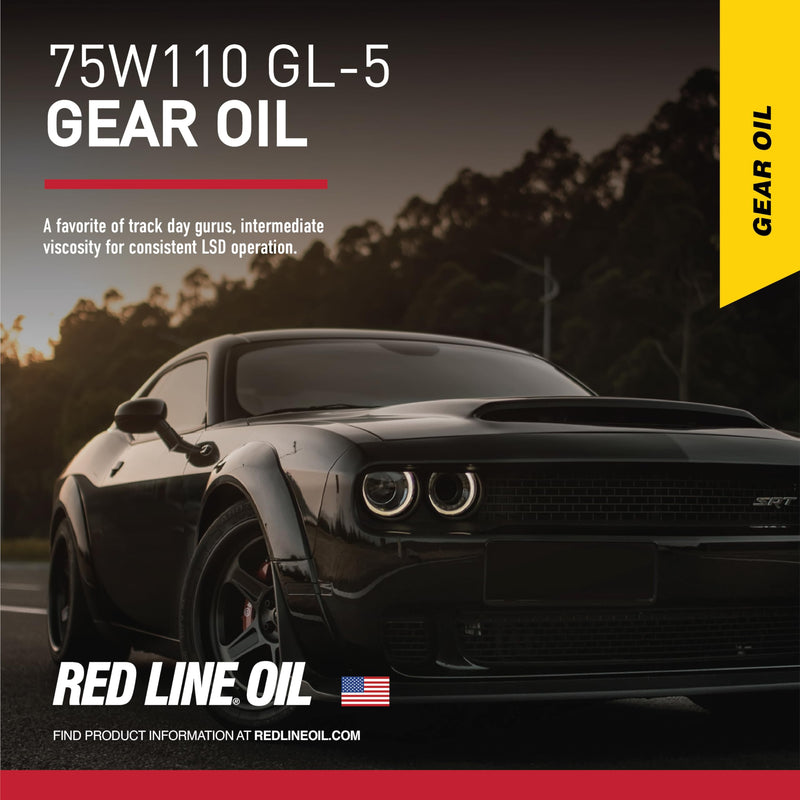 75W110 Red Line (57804) Full Synthetic Gear Oil GL-5-1 Quart