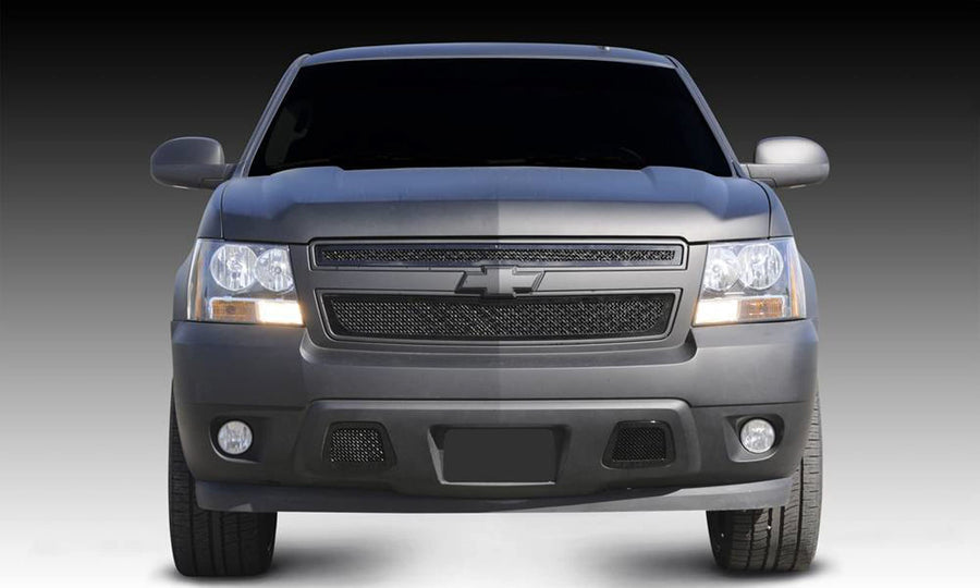 Upper Class T-Rex 51051 Small Mesh Steel Black Finish Grille Overlay for Chevrolet Tahoe Suburban Avalanche