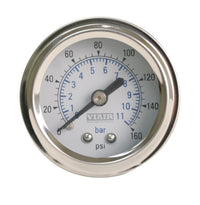 2.0" White Face Viair Illuminated Single Needle Gauge 90087