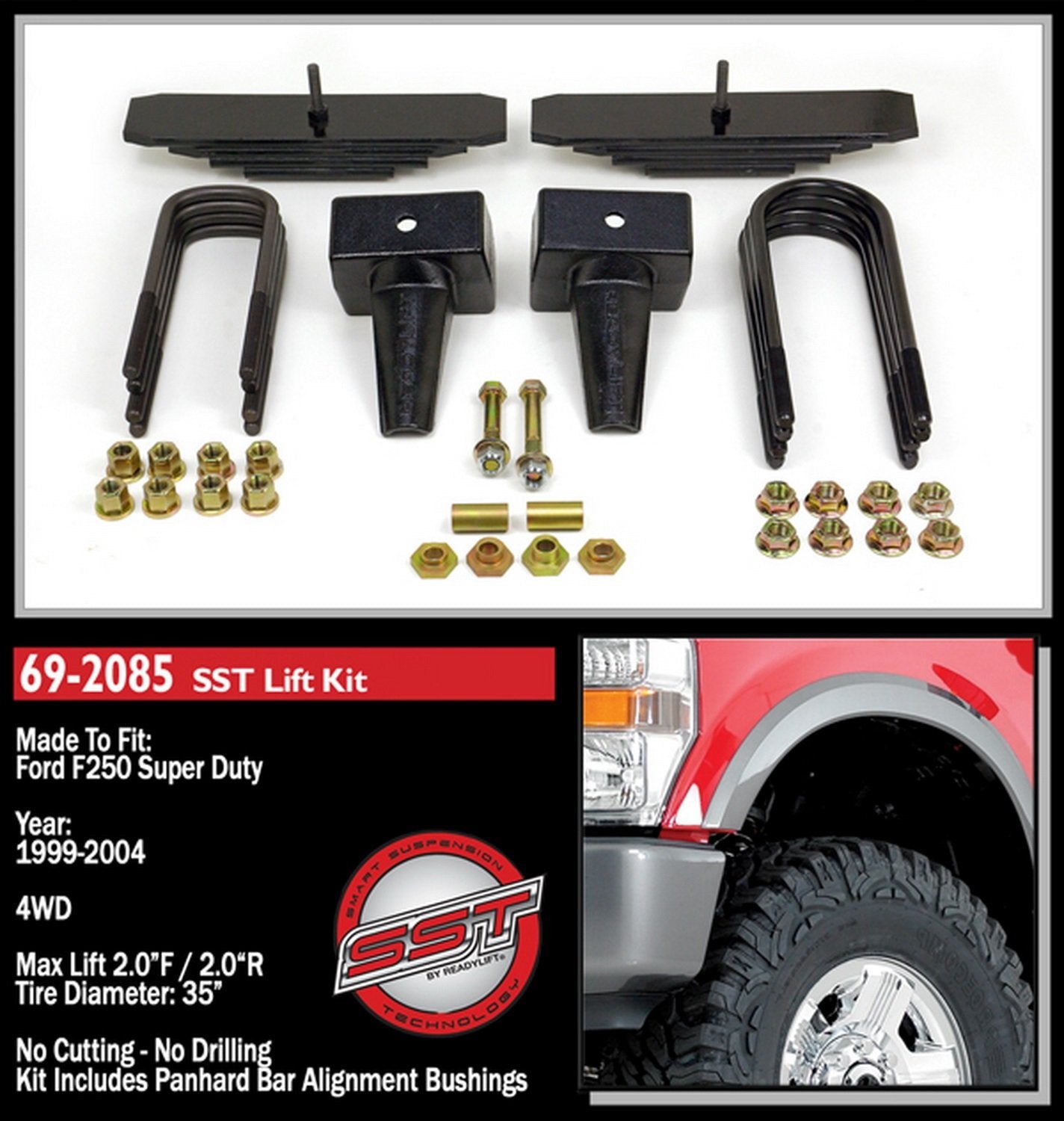 SST LIFT LEAF KIT ReadyLift - FORD - 69-2085 2''